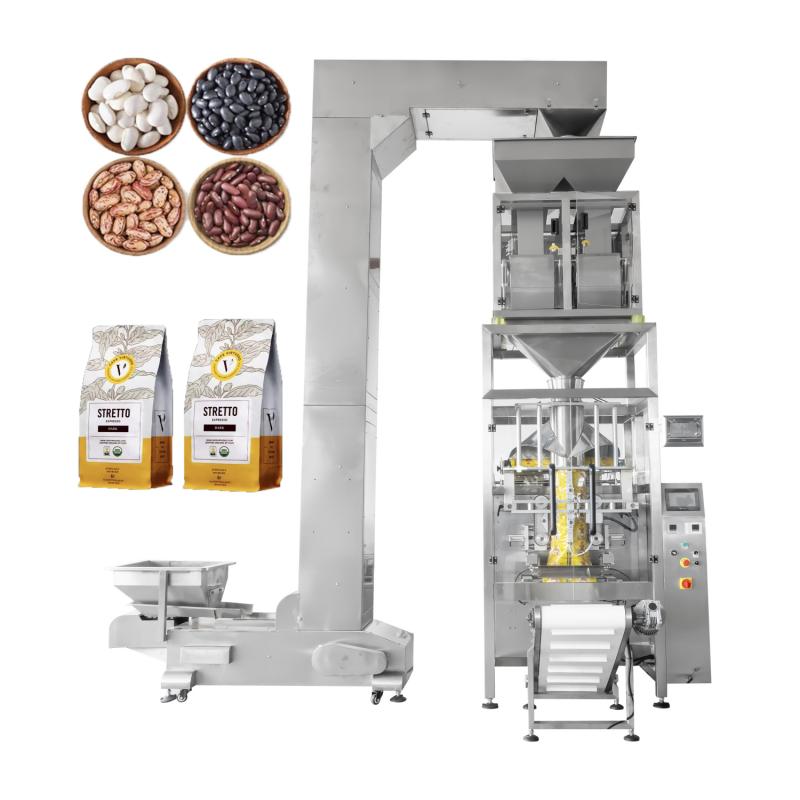 XLY -520 2  head weigher packing machine for beans rice nuts from 1 kg to 10 kg  
