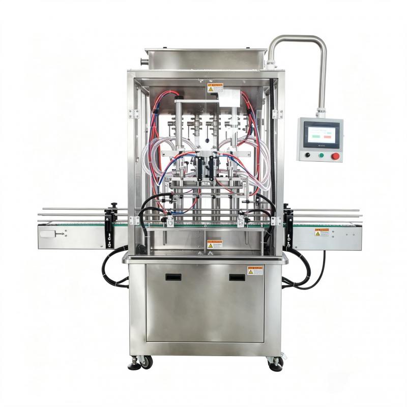 5000ml Large-volume 4-head Pneumatic Linear Automatic Piston Liquid Cream Filling Line
