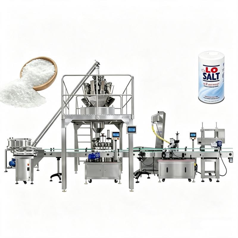 Food Granule Salt Bottle Bottling Filling Line Machine